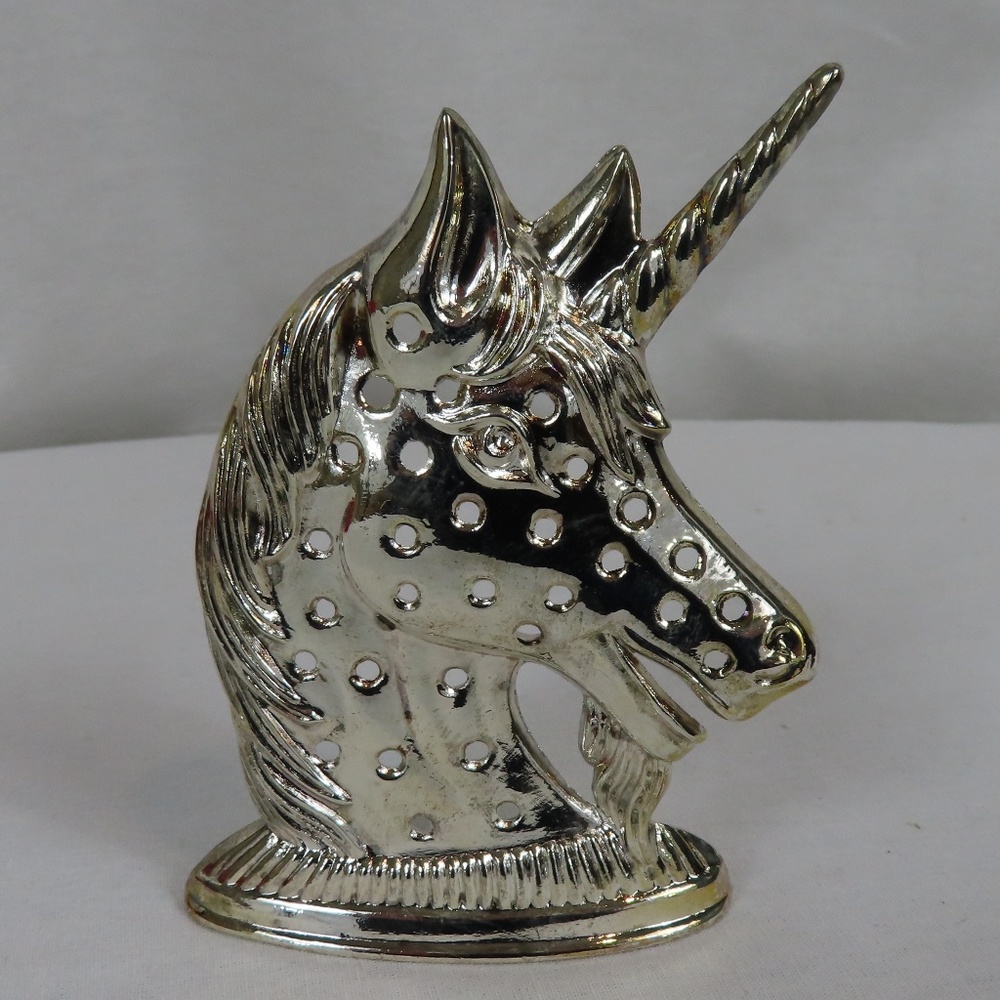 Silver Plated Unicorn Earring Holder